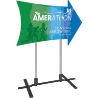 Contour Outdoor Sign Arrow Side - Plate Base